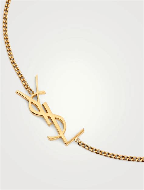 bracelet argent yves saint laurent|saint laurent necklaces.